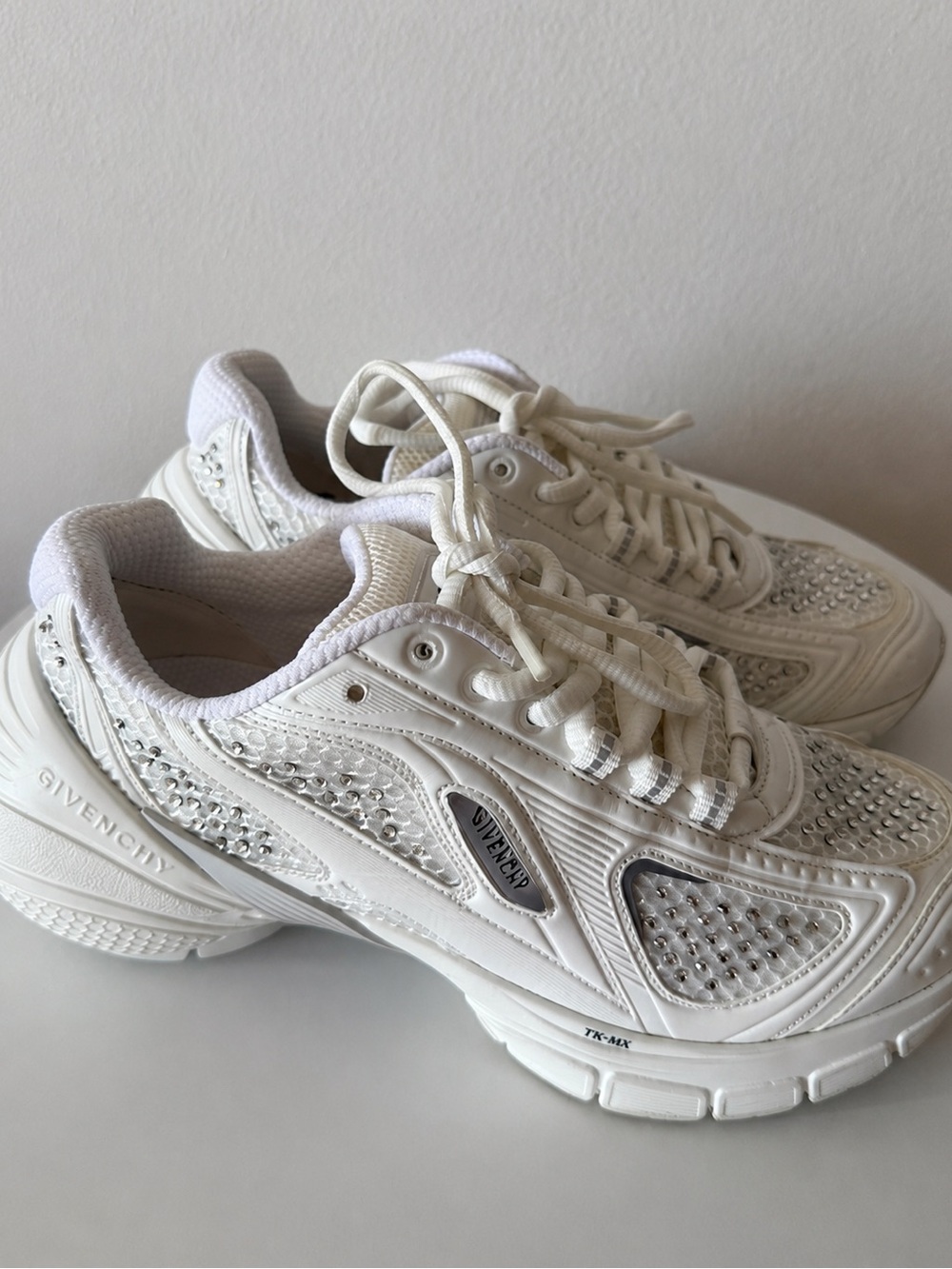 Givenchy White Crystal-Embellished Women's Sneaker